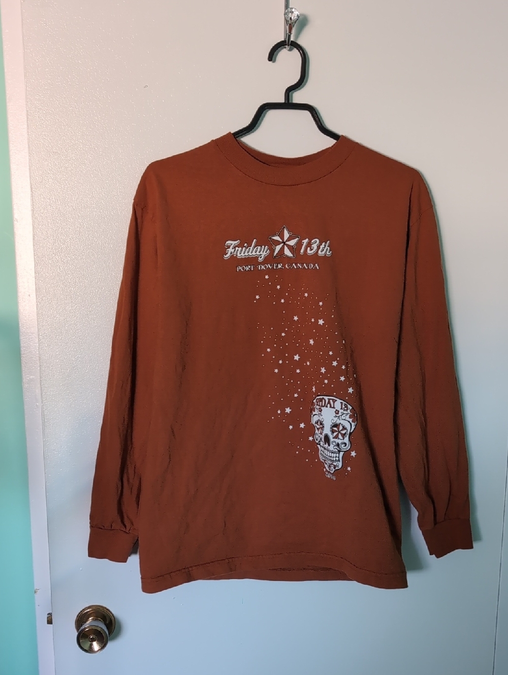 Friday 13th Port Dover, Canada 2016 Burnt Orange Long Sleeve Top